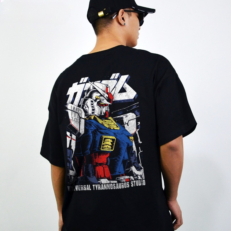 Streetwear Brand Model - Gundam Graphic T Shirts Man Summer