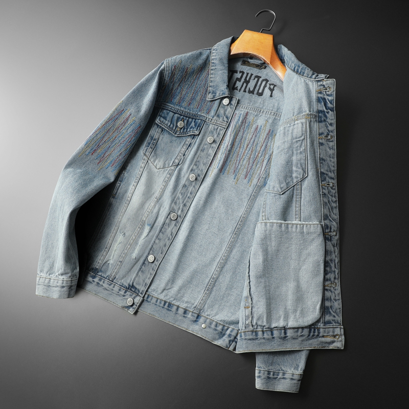 Brand Vintage Washed Denim Jac - Streetwear High End Brand recension och pris