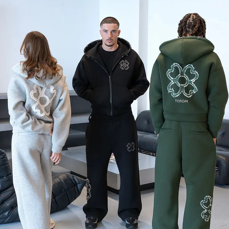 Spring Autumn Oversized 4 Leaf - Streetwear Zipper recension och pris