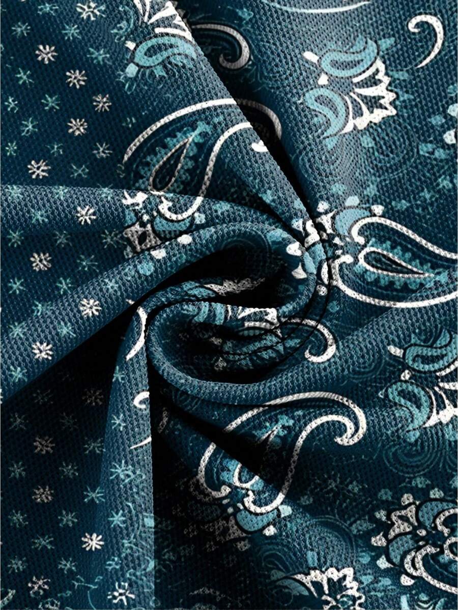 Men's Summer Casual  Paisley B - Streetwear Zipper recension och pris