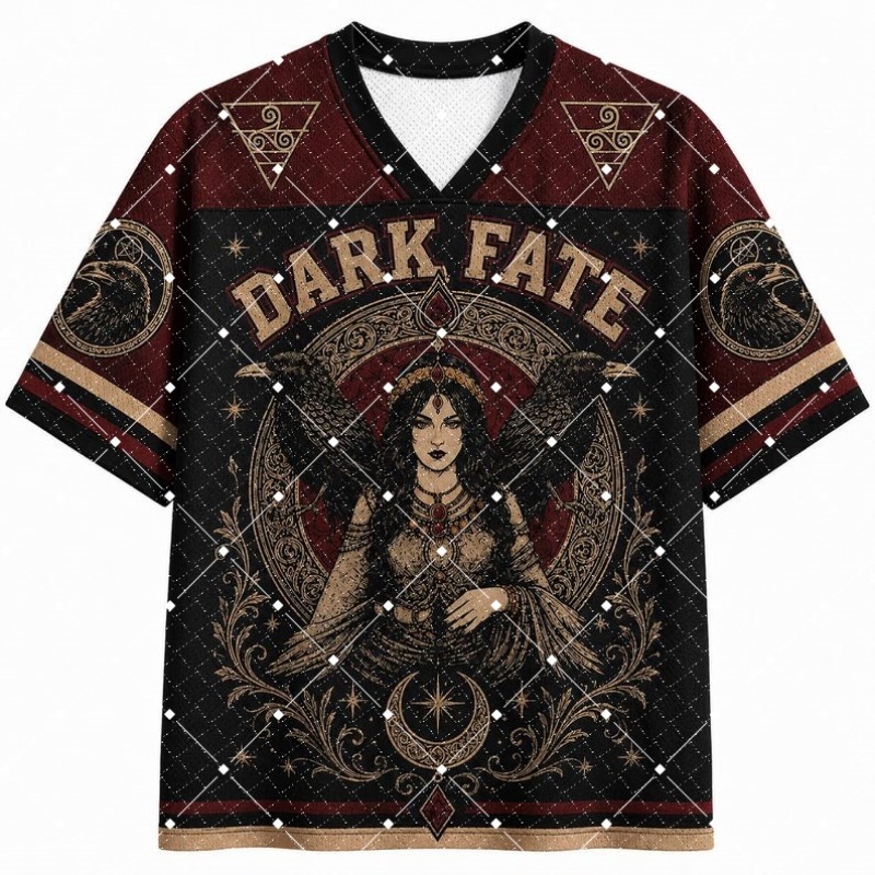 Dark Fate Witch Raven Print V‑ - Streetwear Brand T Shirt recension och pris