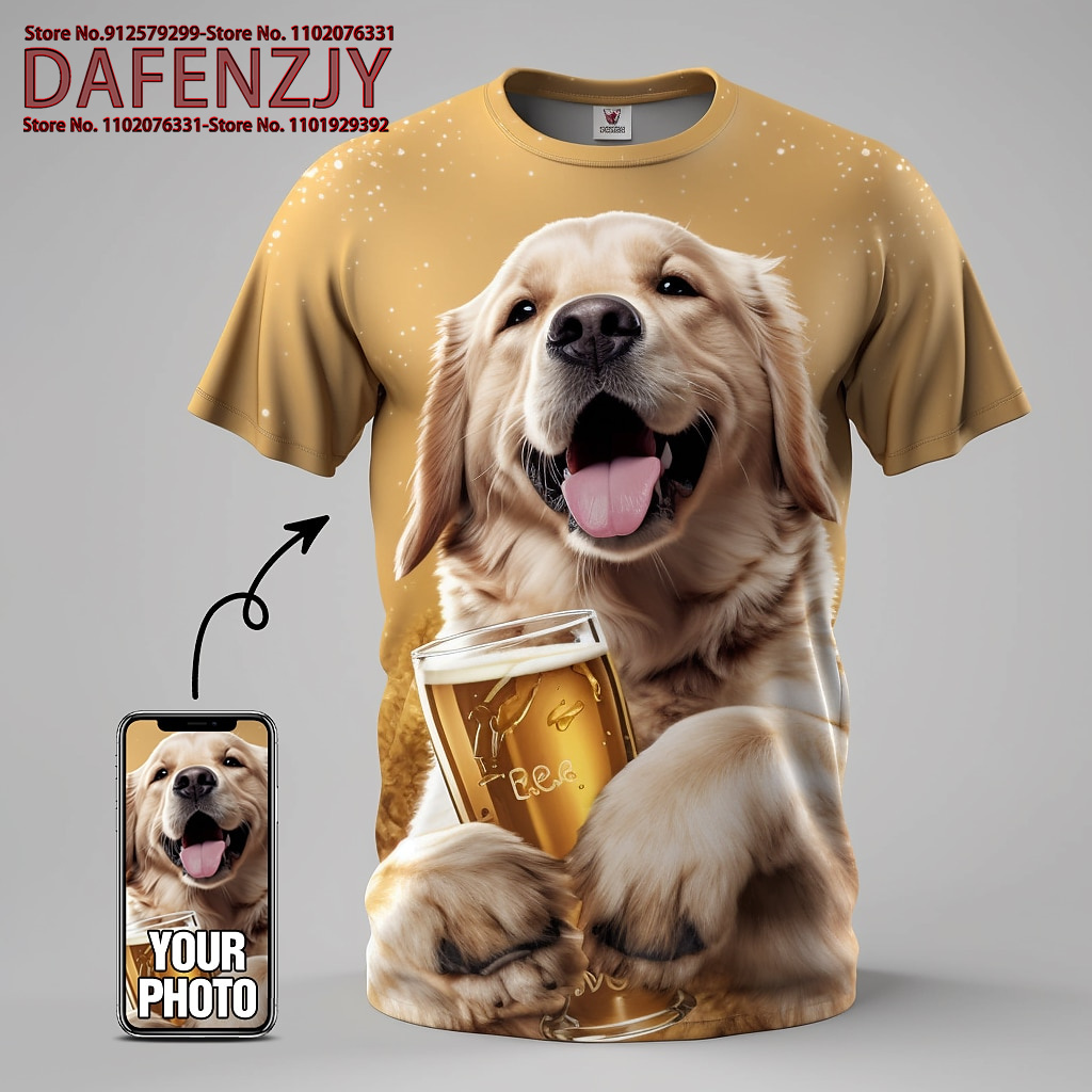 Custom Funny Pet Photo 3D All  - Streetwear Brand T Shirt recension och pris