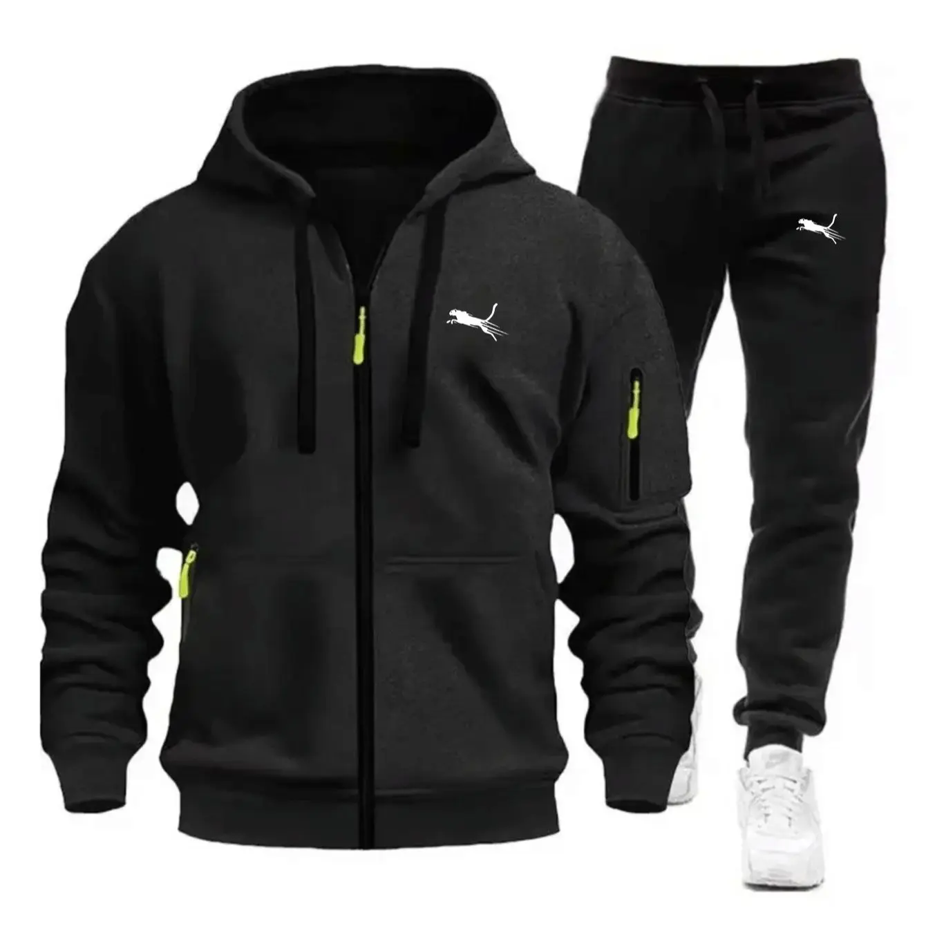 Men Casual Sweatshirt Suit Dai - Streetwear Zipper recension och pris