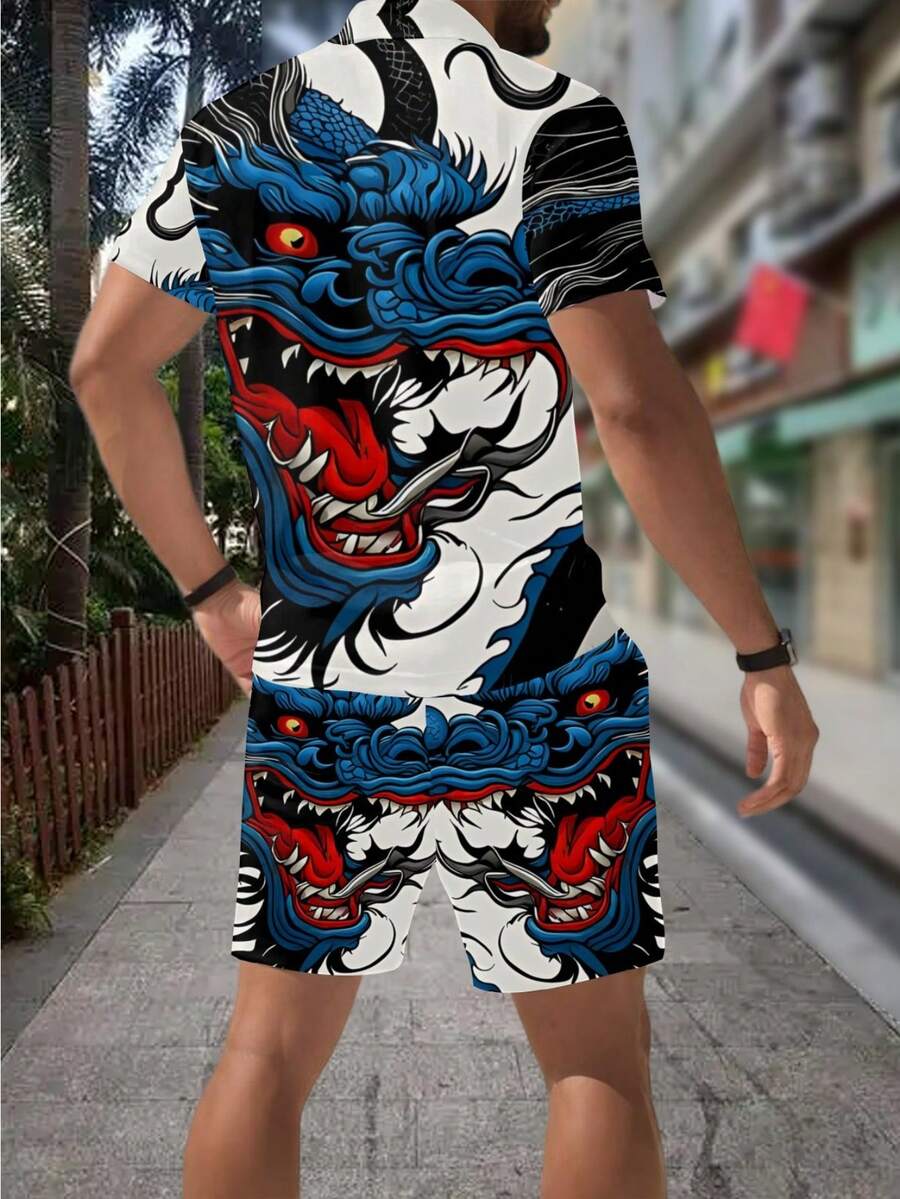 Men's 3D Dragon Print Zipper P - Streetwear Zipper recension och pris